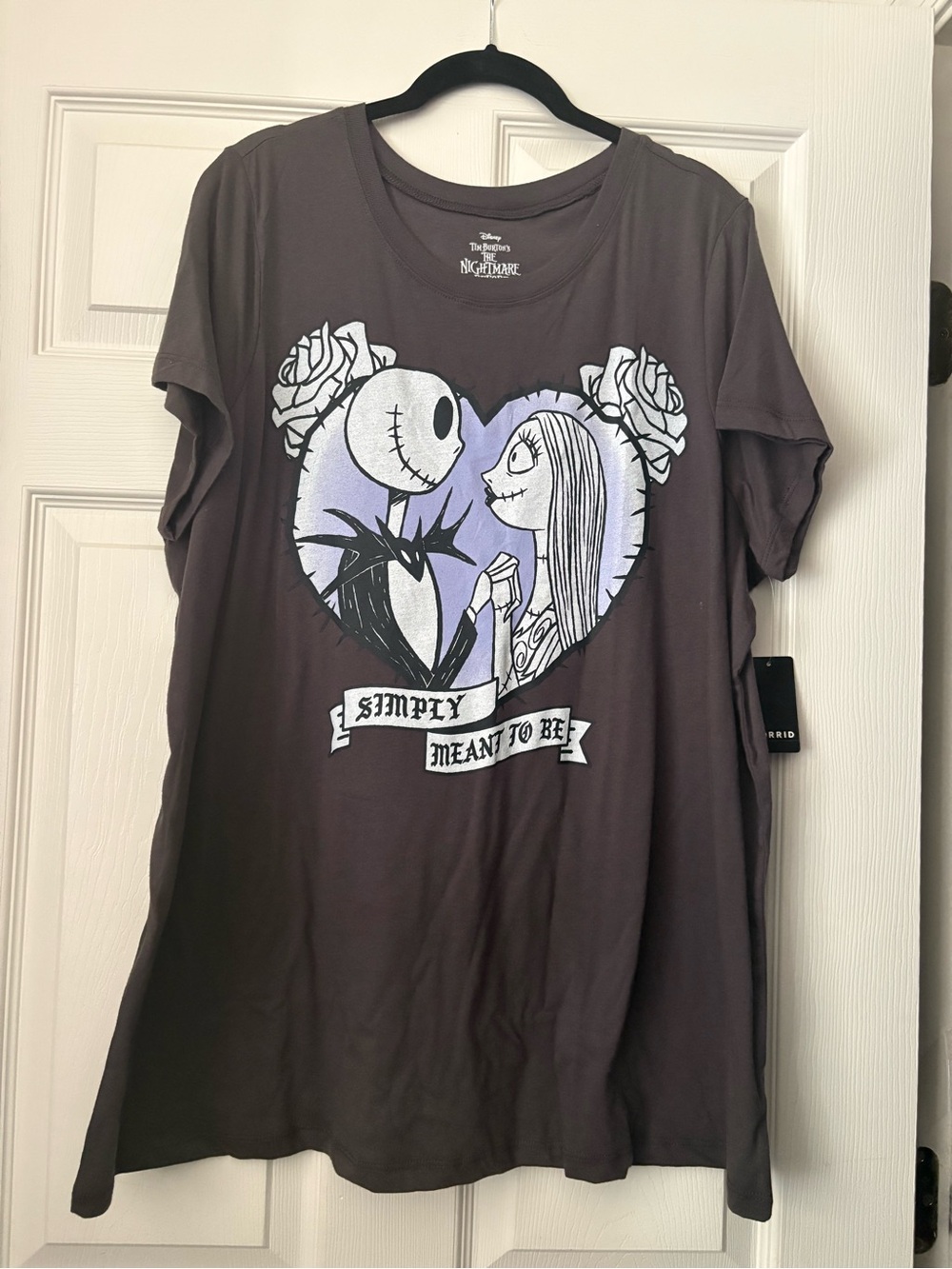 Torrid gray-black & lavender Nightmare Before Christmas “Meant to be” Sz 3X NWT